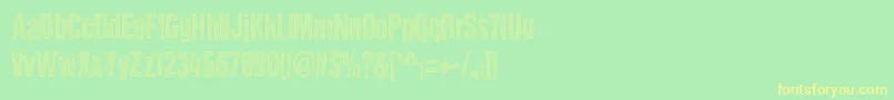 DCC   Stained Aliens Font – Yellow Fonts on Green Background