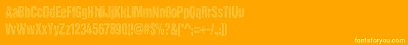 フォントDCC   Stained Aliens – オレンジの背景に黄色の文字