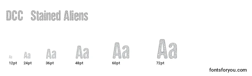 DCC   Stained Aliens Font Sizes