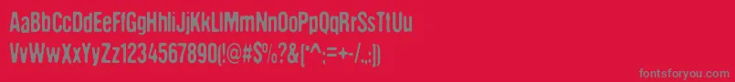 DCC   The alien are coming Font – Gray Fonts on Red Background