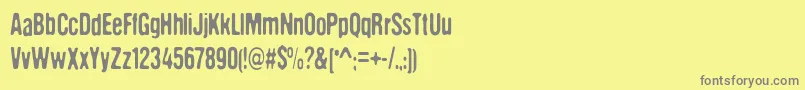 DCC   The alien are coming Font – Gray Fonts on Yellow Background