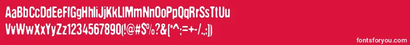DCC   The alien are coming Font – White Fonts on Red Background