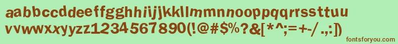More about DdaftT l Font DdaftT l Font – Brown Fonts on Green Background