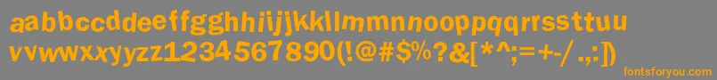 DdaftT l Font – Orange Fonts on Gray Background