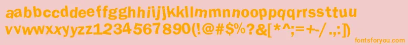 DdaftT l Font – Orange Fonts on Pink Background
