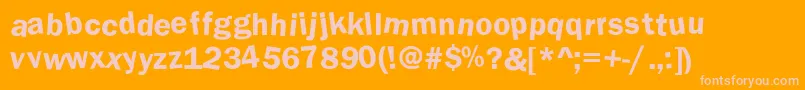 DdaftT l Font – Pink Fonts on Orange Background