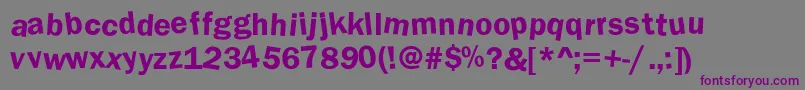 DdaftT l Font – Purple Fonts on Gray Background