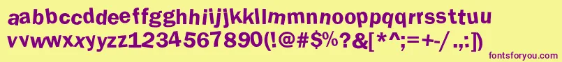 Шрифт DdaftT l – фиолетовые шрифты на жёлтом фоне