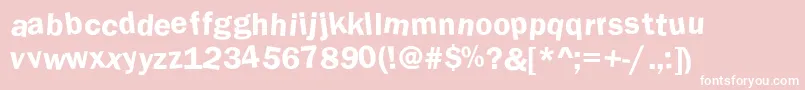 フォントDdaftT l – ピンクの背景に白い文字