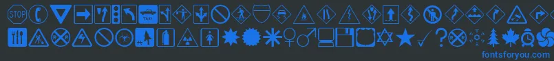 DDSIGNS Font – Blue Fonts on Black Background
