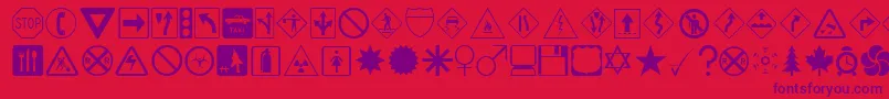 DDSIGNS Font – Purple Fonts on Red Background