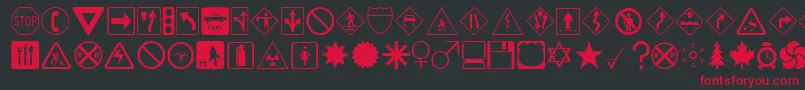 DDSIGNS-Schriftart – Rote Schriften auf schwarzem Hintergrund