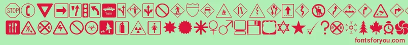 DDSIGNS Font – Red Fonts on Green Background