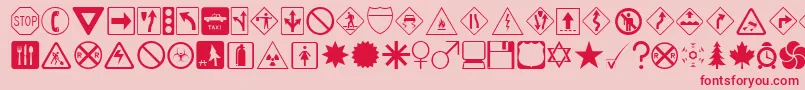 DDSIGNS Font – Red Fonts on Pink Background