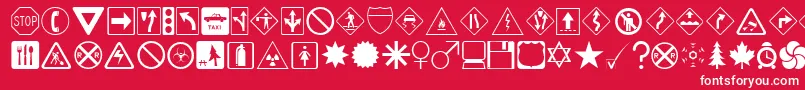 フォントDDSIGNS – 赤い背景に白い文字