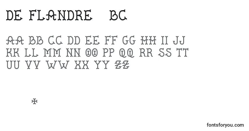 Czcionka De Flandre   BC – alfabet, cyfry, specjalne znaki