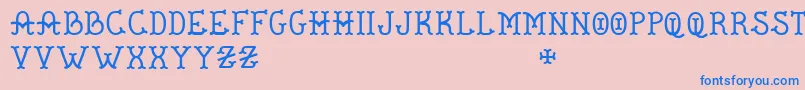 De Flandre   BC Font – Blue Fonts on Pink Background