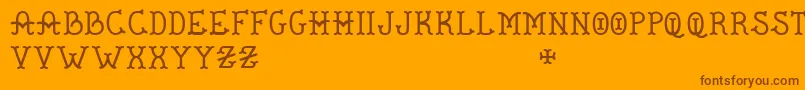 De Flandre   BC Font – Brown Fonts on Orange Background