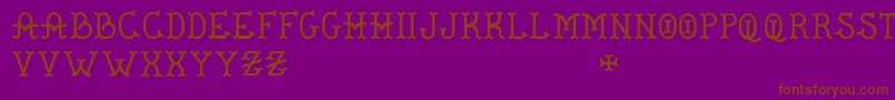 De Flandre   BC Font – Brown Fonts on Purple Background