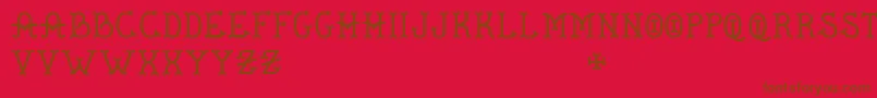 De Flandre   BC Font – Brown Fonts on Red Background