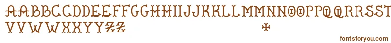 Шрифт De Flandre   BC – коричневые шрифты на белом фоне