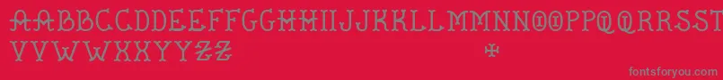 De Flandre   BC Font – Gray Fonts on Red Background