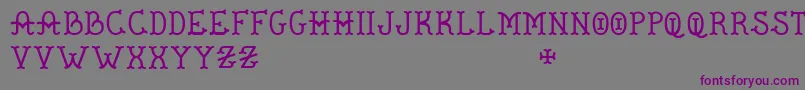 Шрифт De Flandre   BC – фиолетовые шрифты на сером фоне