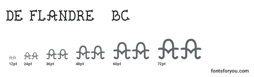 Размеры шрифта De Flandre   BC