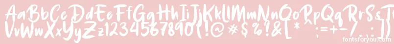 De Luxious Font – White Fonts on Pink Background