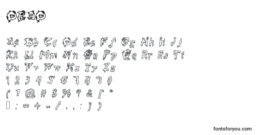 Шрифт DEAD    (124616) – алфавит, цифры, специальные символы