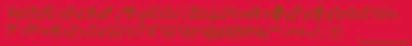 DEAD    Font – Brown Fonts on Red Background