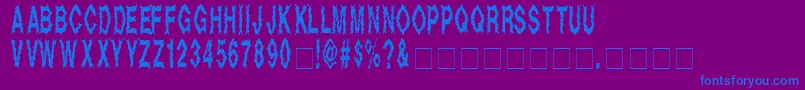 Dead Alive Font – Blue Fonts on Purple Background