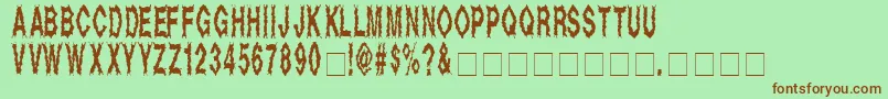 Dead Alive Font – Brown Fonts on Green Background