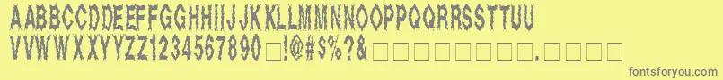 Dead Alive Font – Gray Fonts on Yellow Background