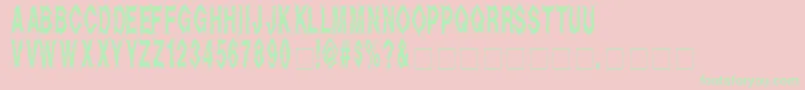 Dead Alive Font – Green Fonts on Pink Background