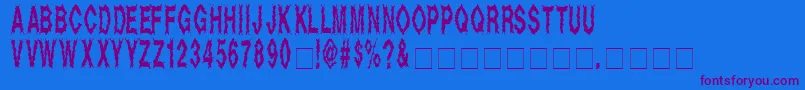 Dead Alive Font – Purple Fonts on Blue Background