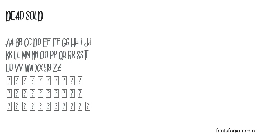Czcionka Dead solD – alfabet, cyfry, specjalne znaki
