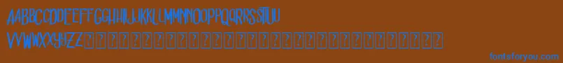 Dead solD Font – Blue Fonts on Brown Background