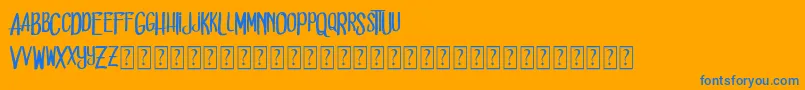Dead solD Font – Blue Fonts on Orange Background
