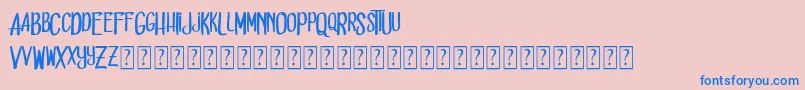 Dead solD-Schriftart – Blaue Schriften auf rosa Hintergrund