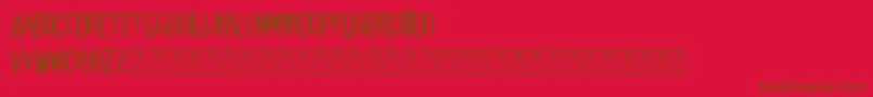 Шрифт Dead solD – коричневые шрифты на красном фоне