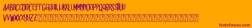 Шрифт Dead solD – фиолетовые шрифты на оранжевом фоне