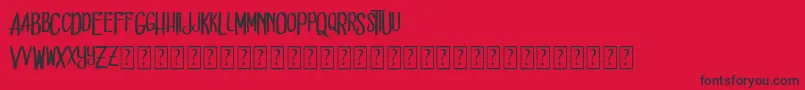 フォントDead solD – 赤い背景に黒い文字