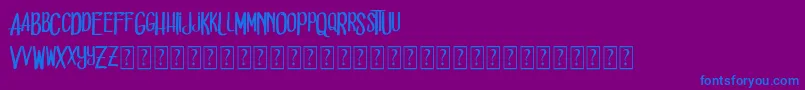 フォントDead solD – 紫色の背景に青い文字