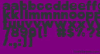 DjbCutoutsHearts font – Black Fonts On Purple Background