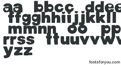 DjbCutoutsHearts font – polish Fonts