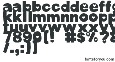 DjbCutoutsHearts font – Fonts With Monograms
