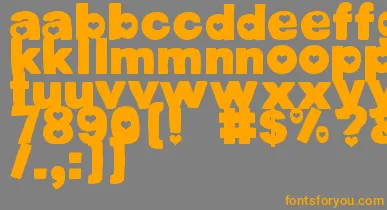DjbCutoutsHearts font – Orange Fonts On Gray Background