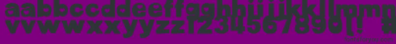 DjbCutoutsHearts Font – Black Fonts on Purple Background