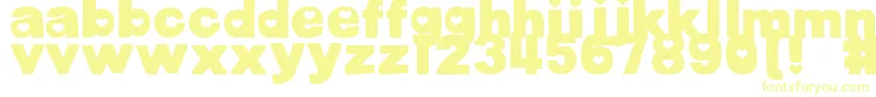 DjbCutoutsHearts-fontti – keltaiset fontit